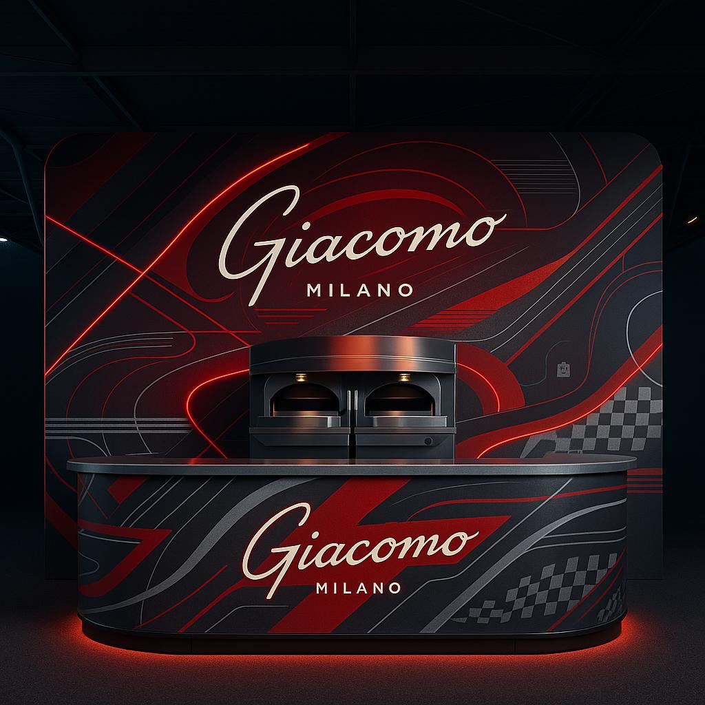 Giacomo Milano branded stand