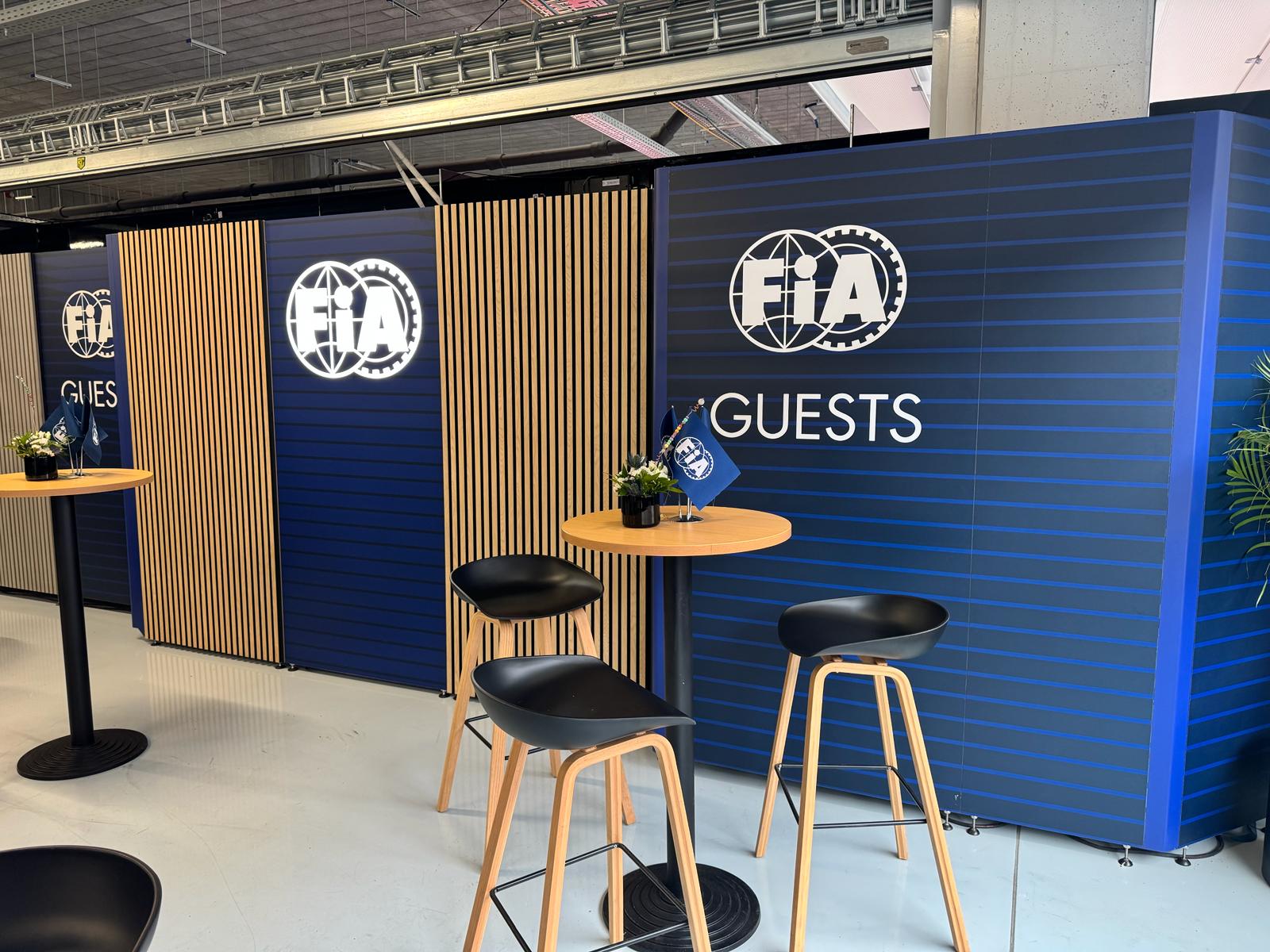FIA lounge panel walls